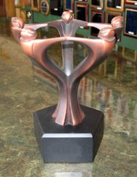 Resin Copper Circle Teamwork Trophy