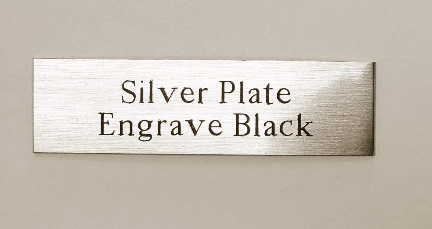 Silver Plate with Black Engraving individual plates for Fantasy