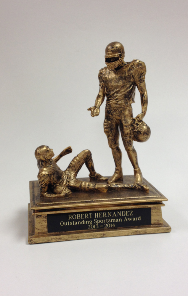silver male SOCCER statue trophy  resin 8" tall by PDU 