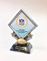 9″ Football Diamond Resin Season Champion Trophy