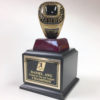 8″ Championship Ring Season Trophy on black base