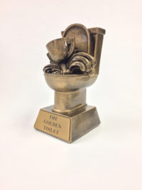 6" Tall Golden Toilet Award