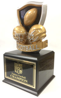 13.75" Resin Football Shield on Black Base